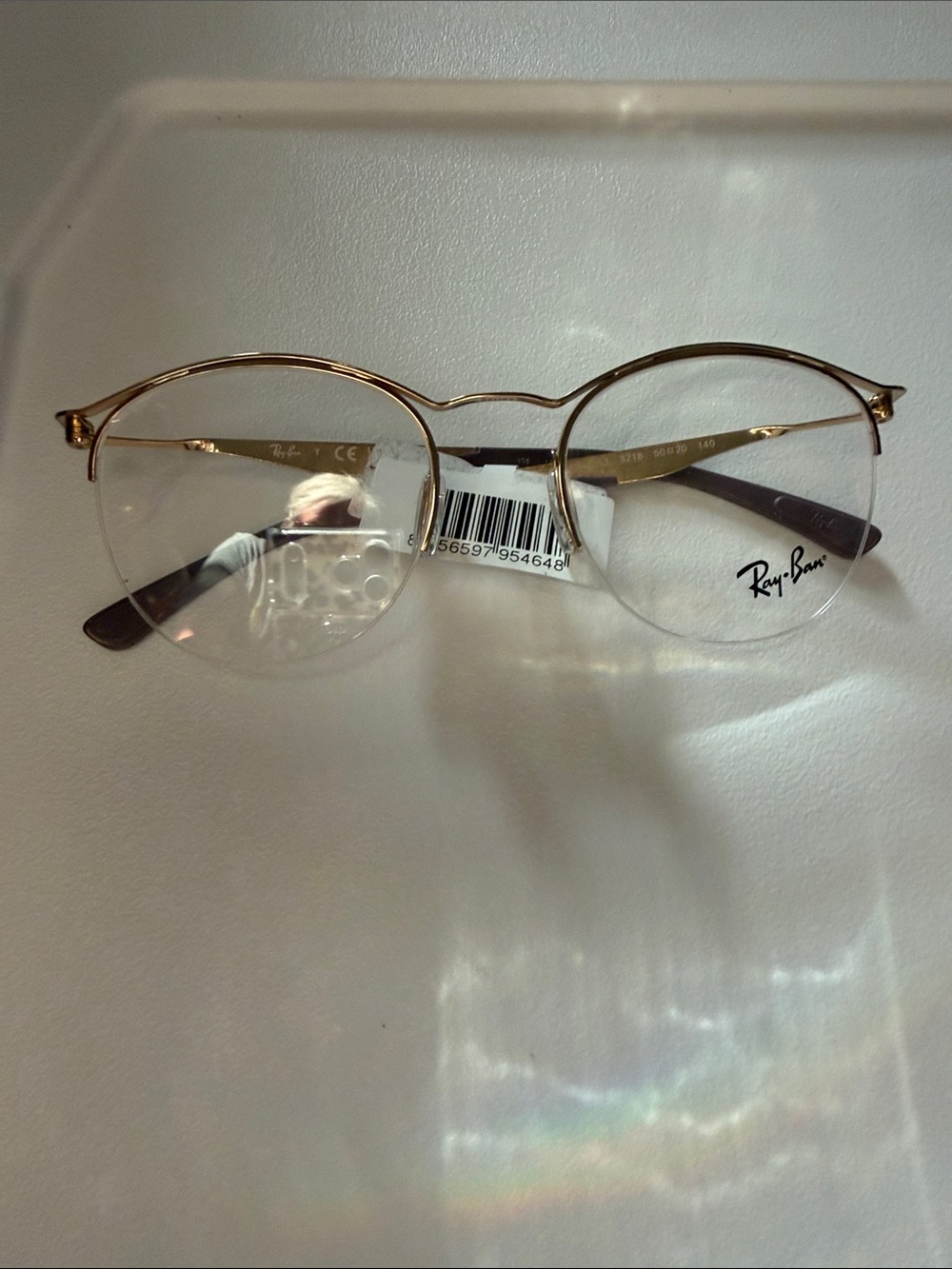 Ray-Ban Women's Gold Round Wire Frame Glasses